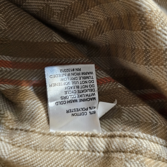 Howler Brothers Harker’s Flannel - Kempton Plaid Taupe - Men’s Medium - Picture 10 of 11